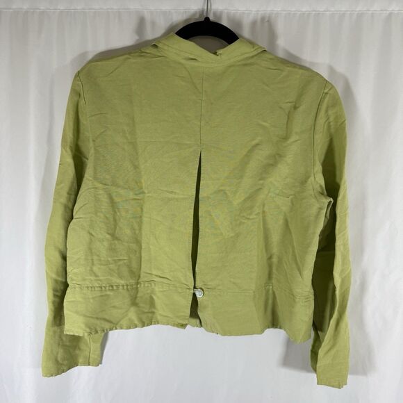 Talbots Linen Blend Jacket Women's 12 Petite Button Up Long Sleeve Lightweight - Picture 8 of 9